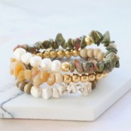 New 16 September - Chips stone beads & Metallic macramé bead cord